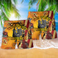 Farm Skull Chicken Fire Hot Style Hawaiian Print Beach Shorts For Coastal Trips And Outdoor Wear