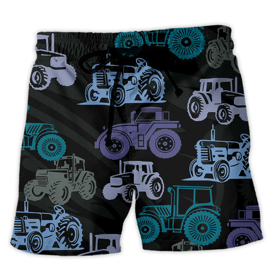 Farm Tractor Farmer Beach Shorts For Beach Days And Weekend Casual Style