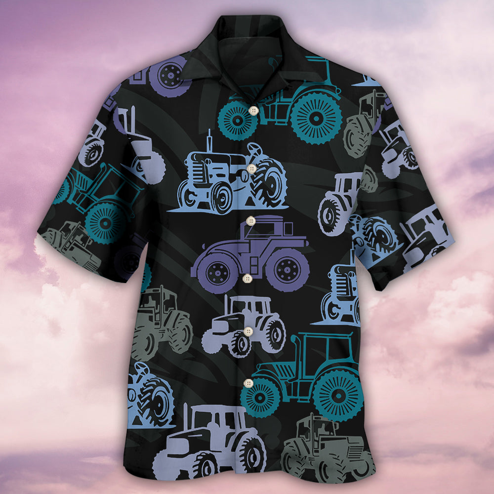 Farm Tractor Hawaiian Shirt With All Over Print For Coastal Adventures Summer Events And Everyday Comfort