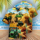 Farm Harvest Plant Hawaiian Shirt Pattern Detail For Vacation Travel And Daily Wear