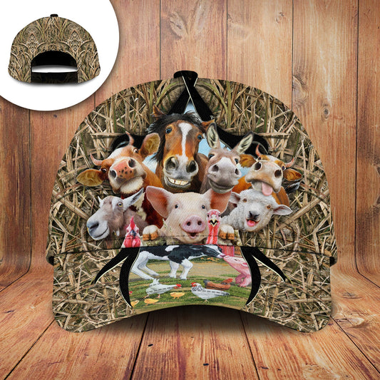 Funny Farm Animal Classic Cap For Daily Wear Travel And Outdoor Activities