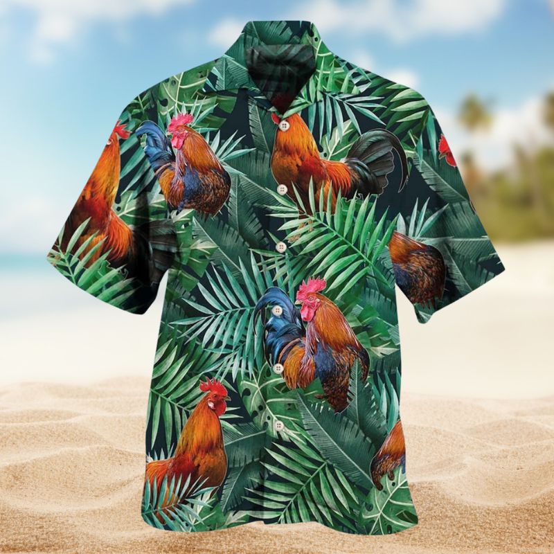 Summer Farm Chicken Rooster Hawaiian Shirt For Beach Days, Coastal Adventures, And Thoughtful Gift Giving