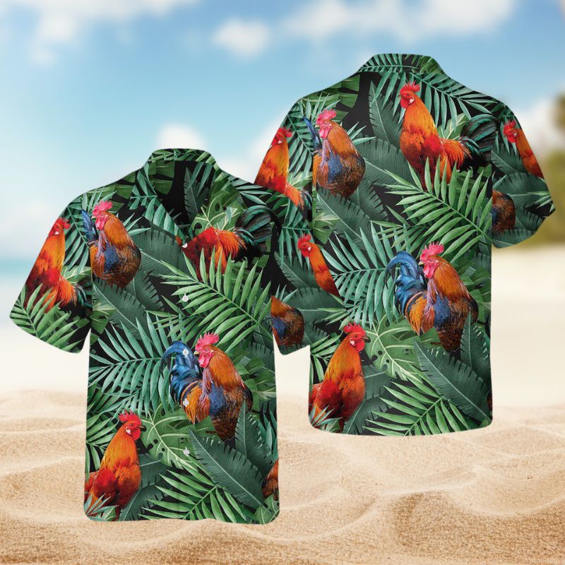 Summer Farm Chicken Rooster Hawaiian Shirt For Beach Days, Coastal Adventures, And Thoughtful Gift Giving