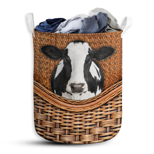 Small Size Farm Cow Laundry Basket For Bathroom Bedroom Storage