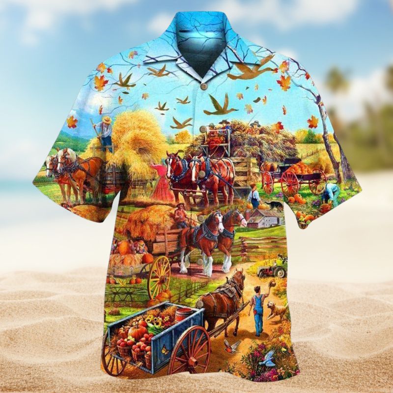 Farmer Happy Harvesting Hawaiian Shirt For Resort Travel Summer Events And Thoughtful Casual Gifting