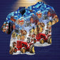 Festive Farm Christmas Hawaiian Shirt For Vacation Days And Relaxed Coastal Outings