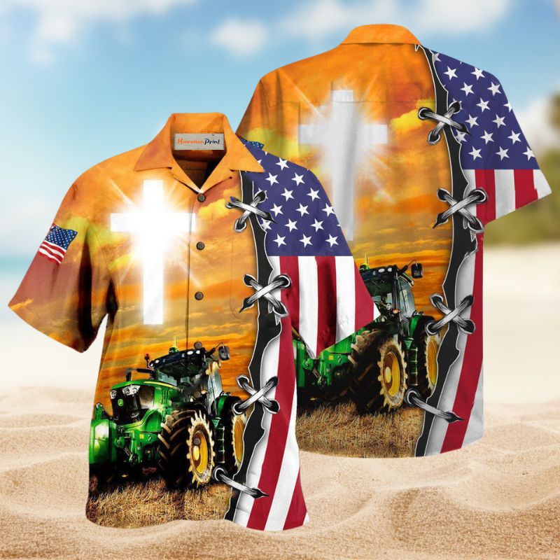 Farmer Proud Hawaiian Shirt For Island Vacations, Resort Wear, And Relaxed Seasonal Style