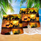 Farmer Work Until Job Done Beach Shorts Pattern Detail For Leisure Travel And Lightweight Summer Style