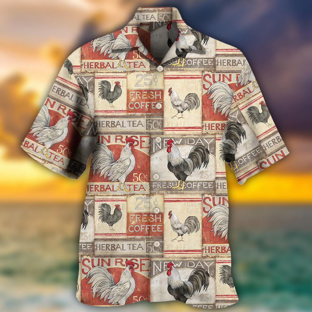 Chicken Farmhouse Patch Hawaiian Shirt For Poolside Relaxation And Sunny Getaways