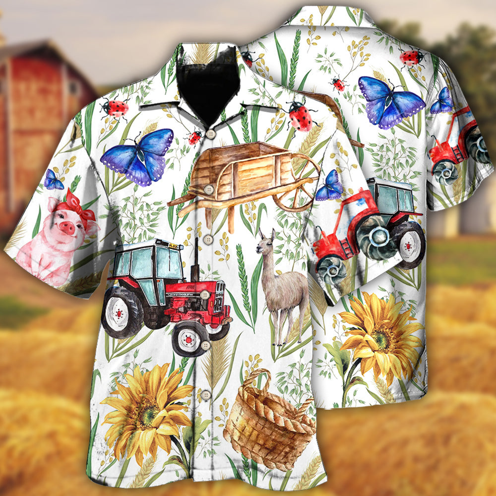 Farm Agriculture Hawaiian Shirt For Coastal Travel, Casual Events, And Comfortable Summer Wear