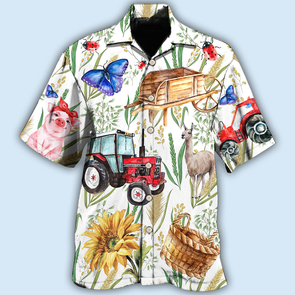 Farm Agriculture Hawaiian Shirt For Coastal Travel, Casual Events, And Comfortable Summer Wear