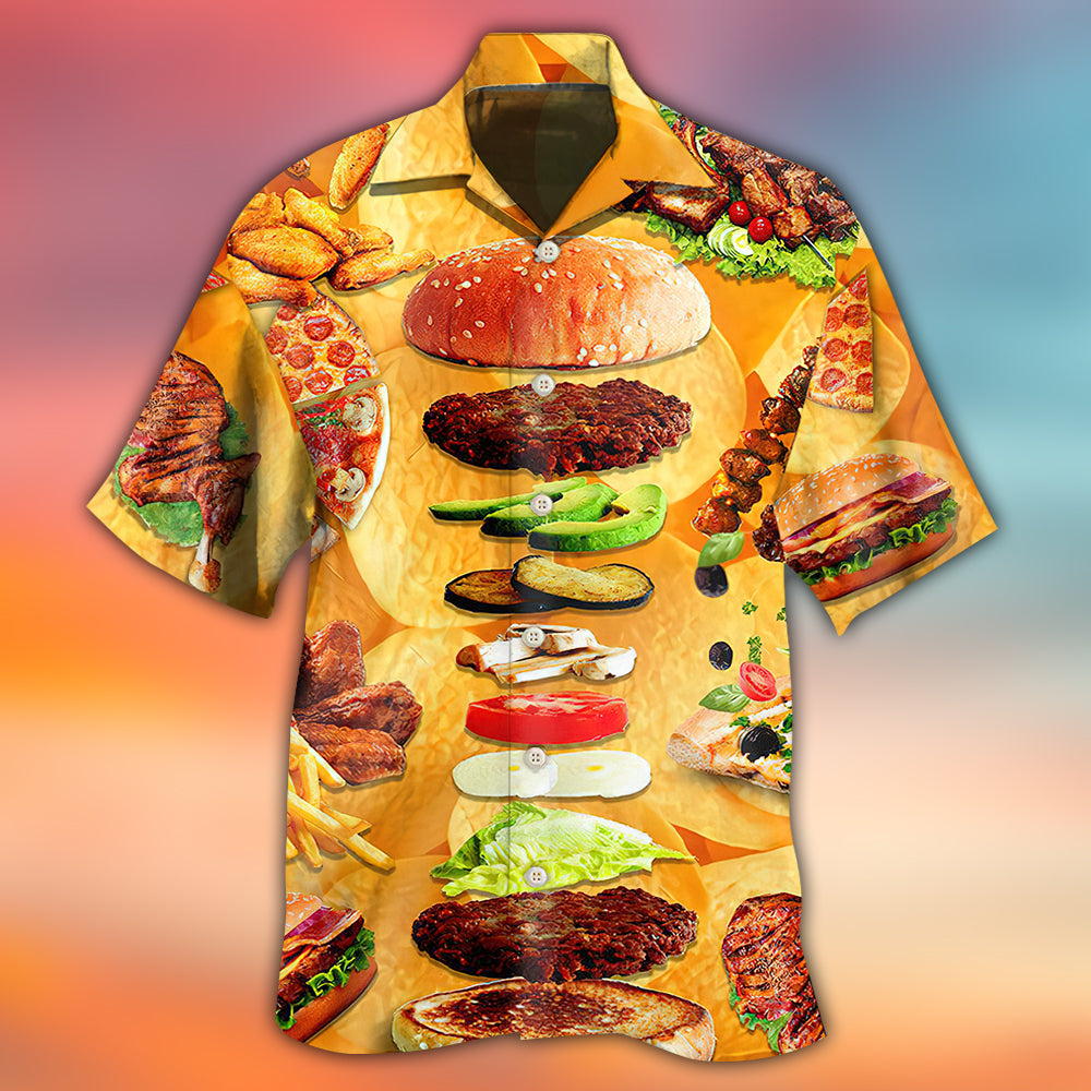Food Delicious Fast Hawaiian Shirt Artwork View For Coastal Escapes And Resort Style