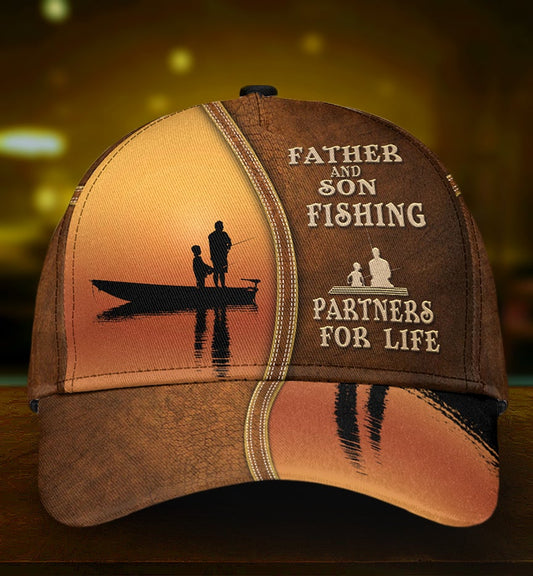 Father And Son Fishing Partners For Life Classic Cap For Seasonal Events Outdoor Trips And Everyday Comfort