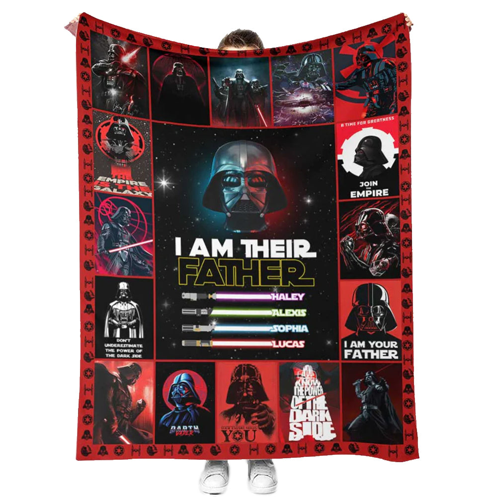 Personalized Fathers Day Dad Flannel Blanket For Cozy Bedroom Sofa Decor