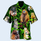 Cute Ferret Hawaiian Shirt With Detailed Graphic For Summer Events Coastal Travel And Comfortable Styling