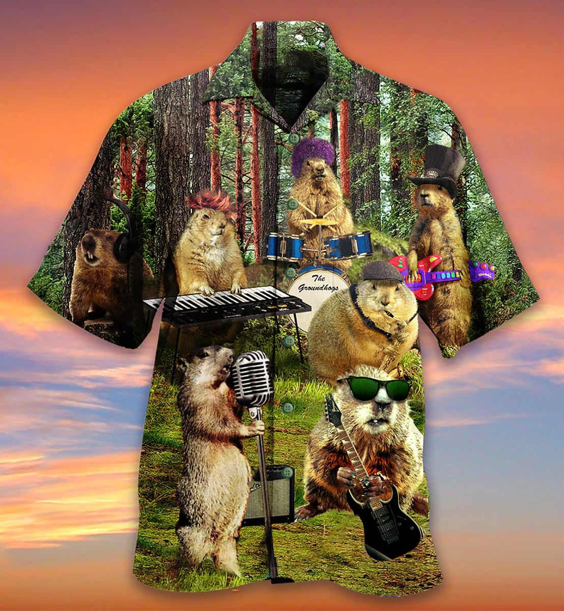 Ferret Hawaiian Shirt With All Over Print For Island Vacation Beach Days And Thoughtful Gifting