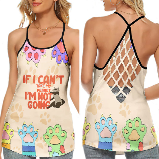 Ferret Cute Funny Quote Hollow Tank Top For Fitness Activities And Relaxed Style