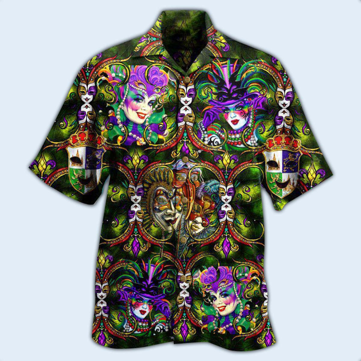Happy Mardi Gras Festival Hawaiian Shirt For Beach Parties And Weekend Getaways