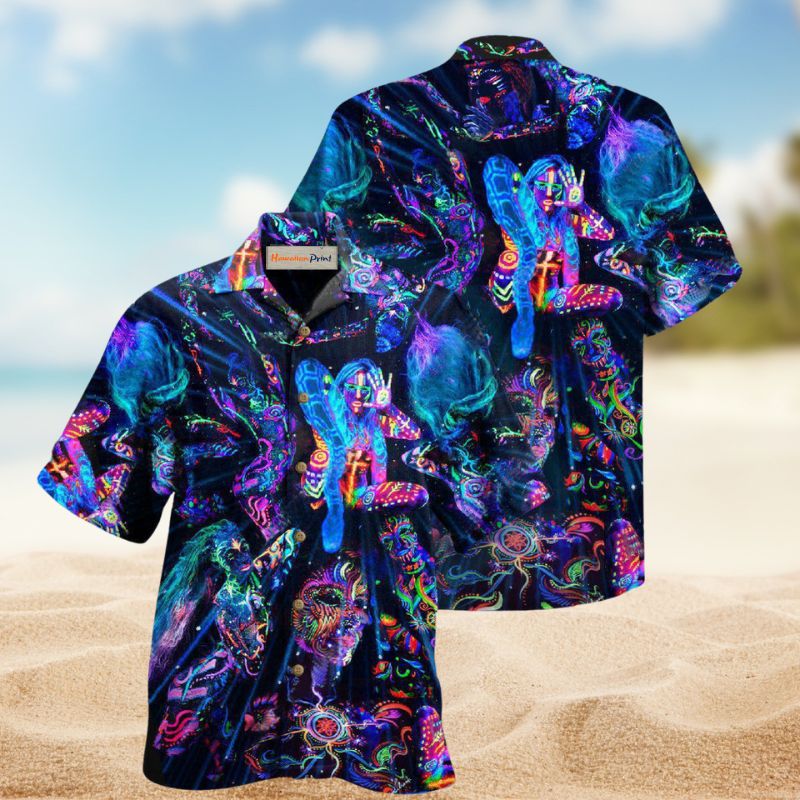 Festival Mind Spirit Harmony Hawaiian Shirt For Festival Travel, Beach Gatherings, And Relaxed Summer Style