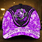 Fibromyalgia Awareness Rose Support Classic Cap For Casual Styling Holiday Travel And Weekend Adventures