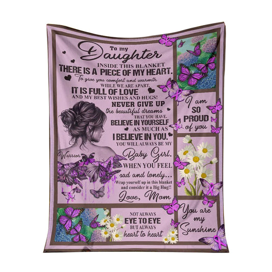 Fibromyalgia To My Daughter Fibromyalgia Awareness Flannel Blanket For Cozy Bedroom Sofa Decor