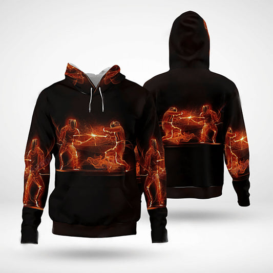 Fire Fencing Sport Hoodie For Weekend Adventures Casual Style And Relaxed Comfort