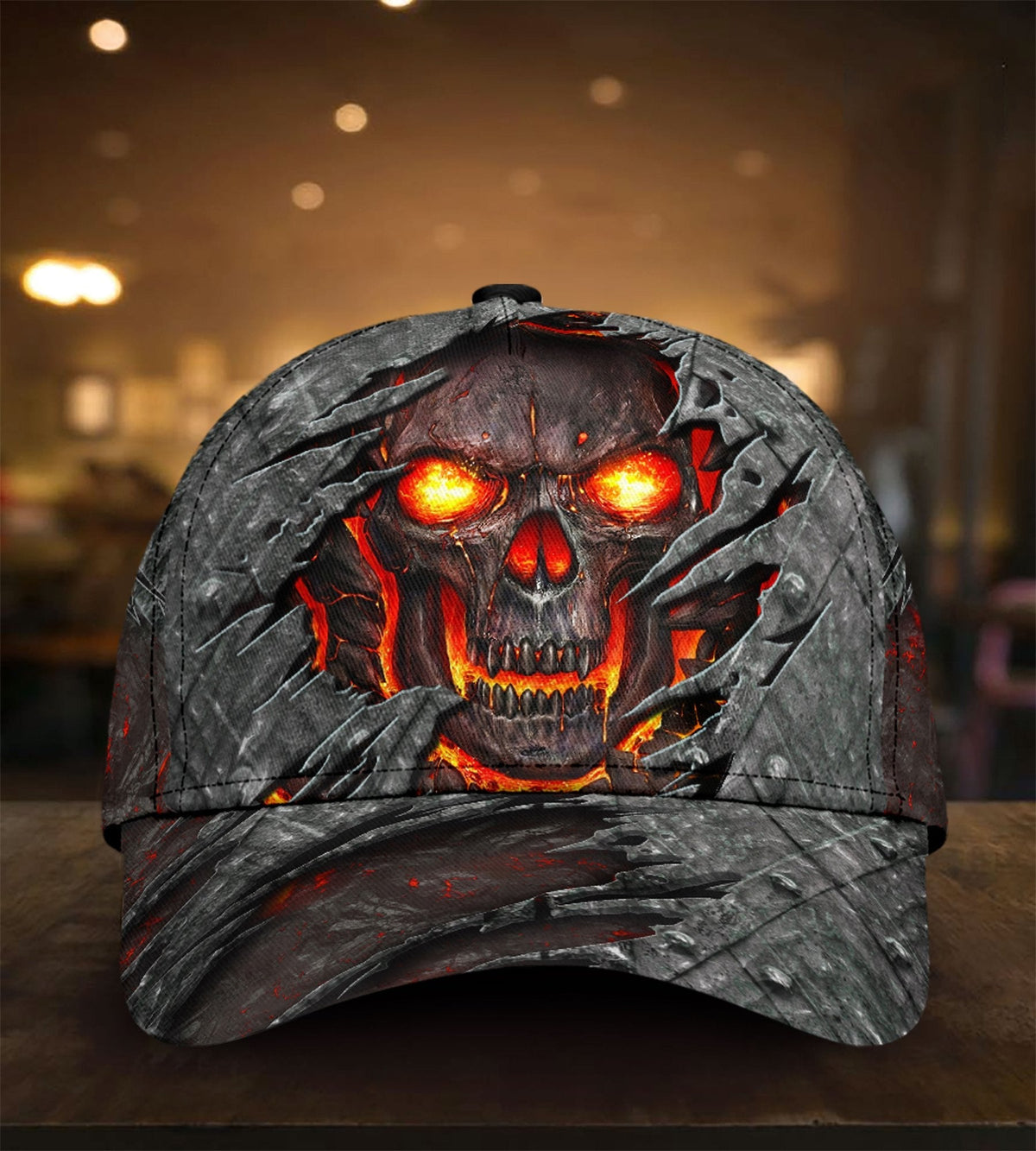 Fire Skull Strong Vintage Classic Cap For Daily Comfort Outdoor Fun And Weekend Vacations