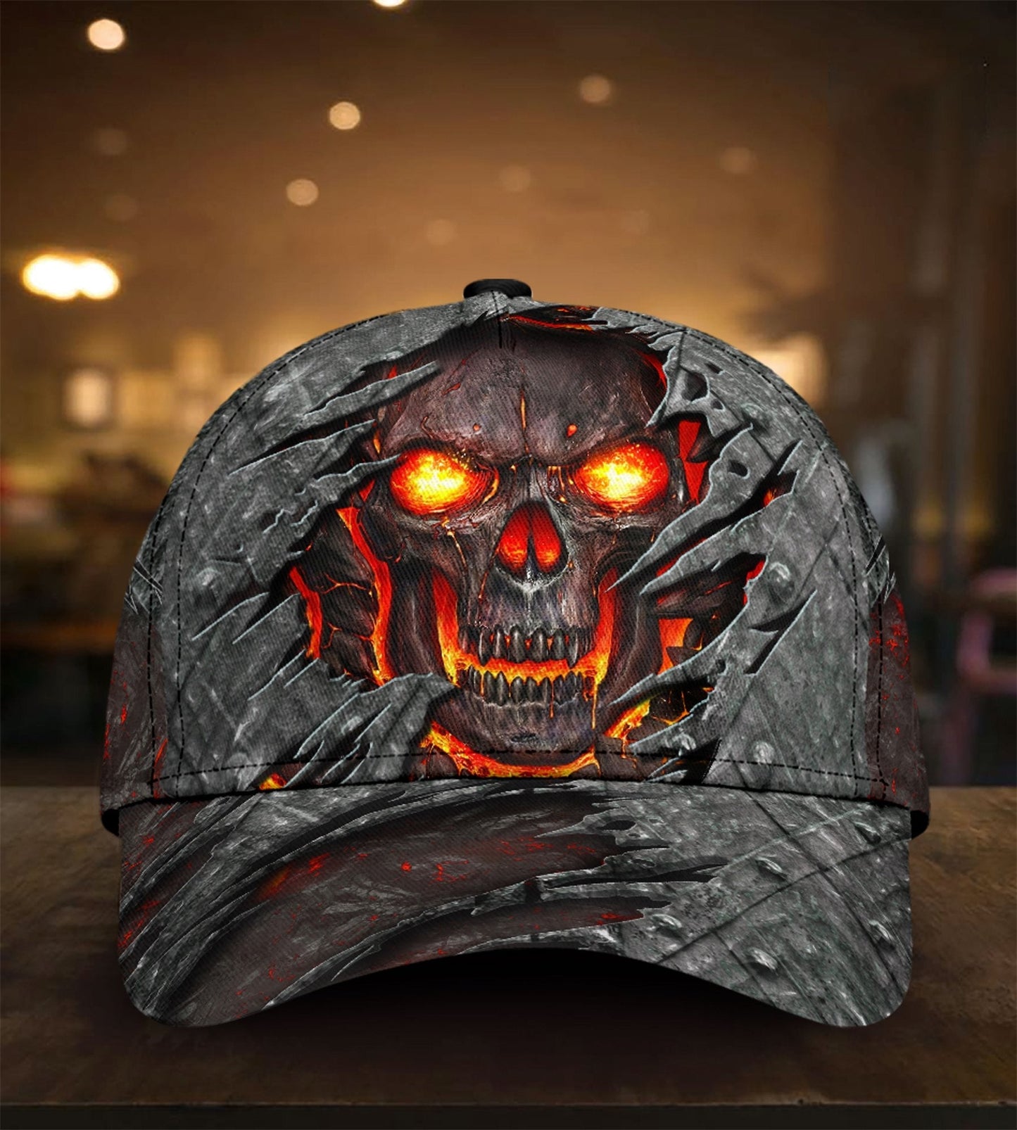 Fire Skull Strong Vintage Classic Cap For Daily Comfort Outdoor Fun And Weekend Vacations