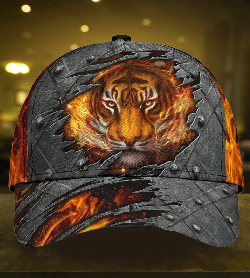 Fire Tiger Lava Energy Classic Cap For Beach Days Travel And Relaxed Everyday Outfits