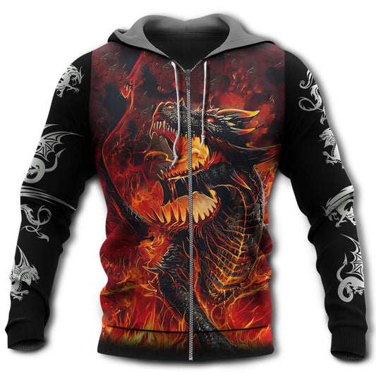 Strong Fantasy Fire Dragon Hoodie For Fantasy Art Lovers Travel Activities And Streetwear