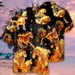 Black Horse Fire Forse Hawaiian Shirt Design Detail For Beach Days And Holiday Travel