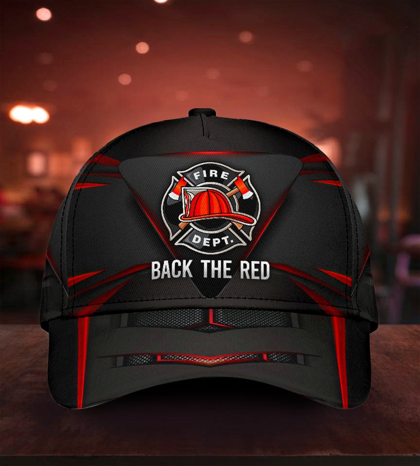 Firefighter Back The Red Carbon Classic Cap For Holiday Adventures Parties And Comfortable Styling