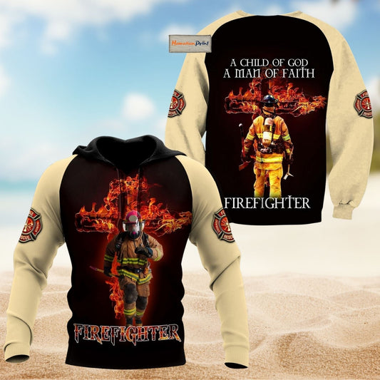 Firefighter Faith Courage Strength Hoodie For Inspirational Streetwear Seasonal Events And Comfort