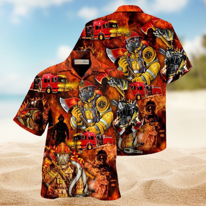 Firefighter Hotter Hawaiian Shirt For Island Vacations, Resort Wear, And Relaxed Seasonal Style