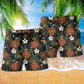 Firefighter Flower Inspired Beach Shorts Print Detail For Coastal Trips And Weekend Wear