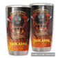 Firefighter Skull On Fire Personalized 20 Oz Tumbler For Coffee Travel And Daily Drinks