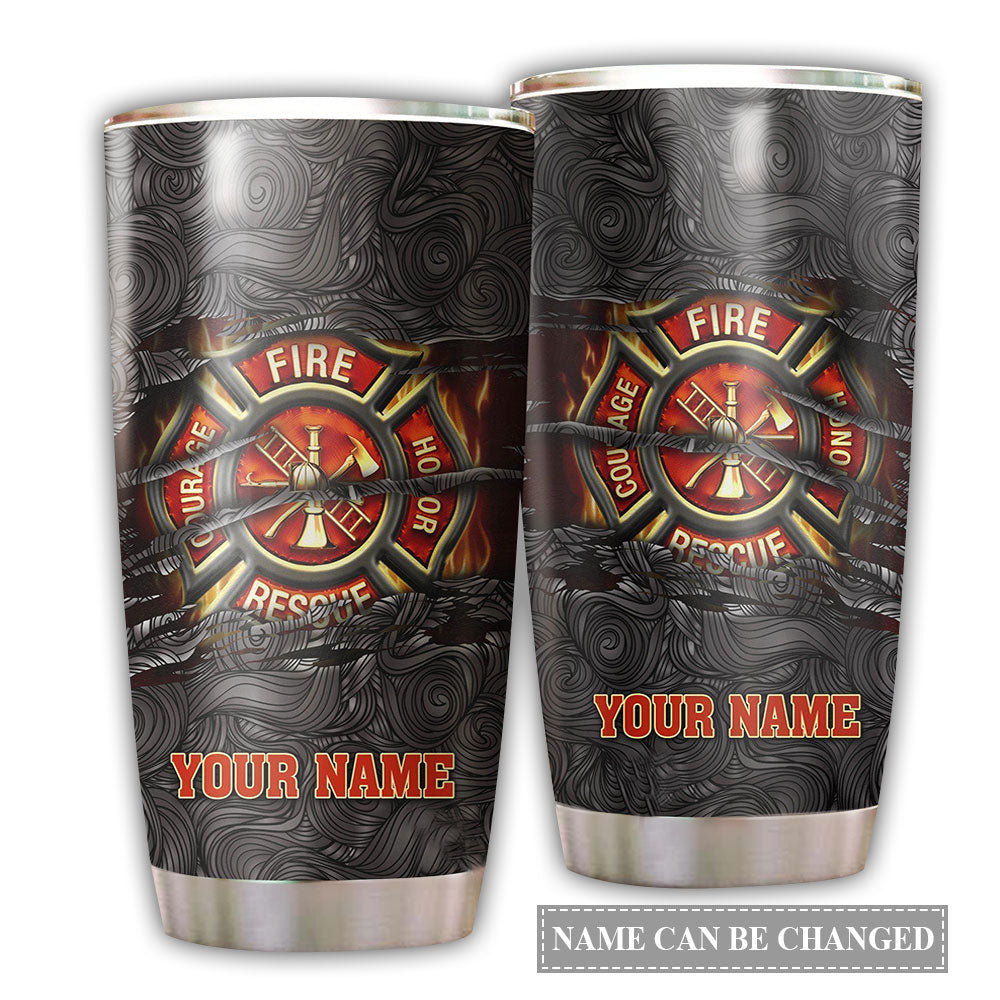 Firefighter Symbol Personalized 20 Oz Tumbler For Coffee Travel And Daily Drinks