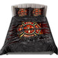 Firefighter Symbol Love Bedding Cover For Firefighter Bedroom Decor