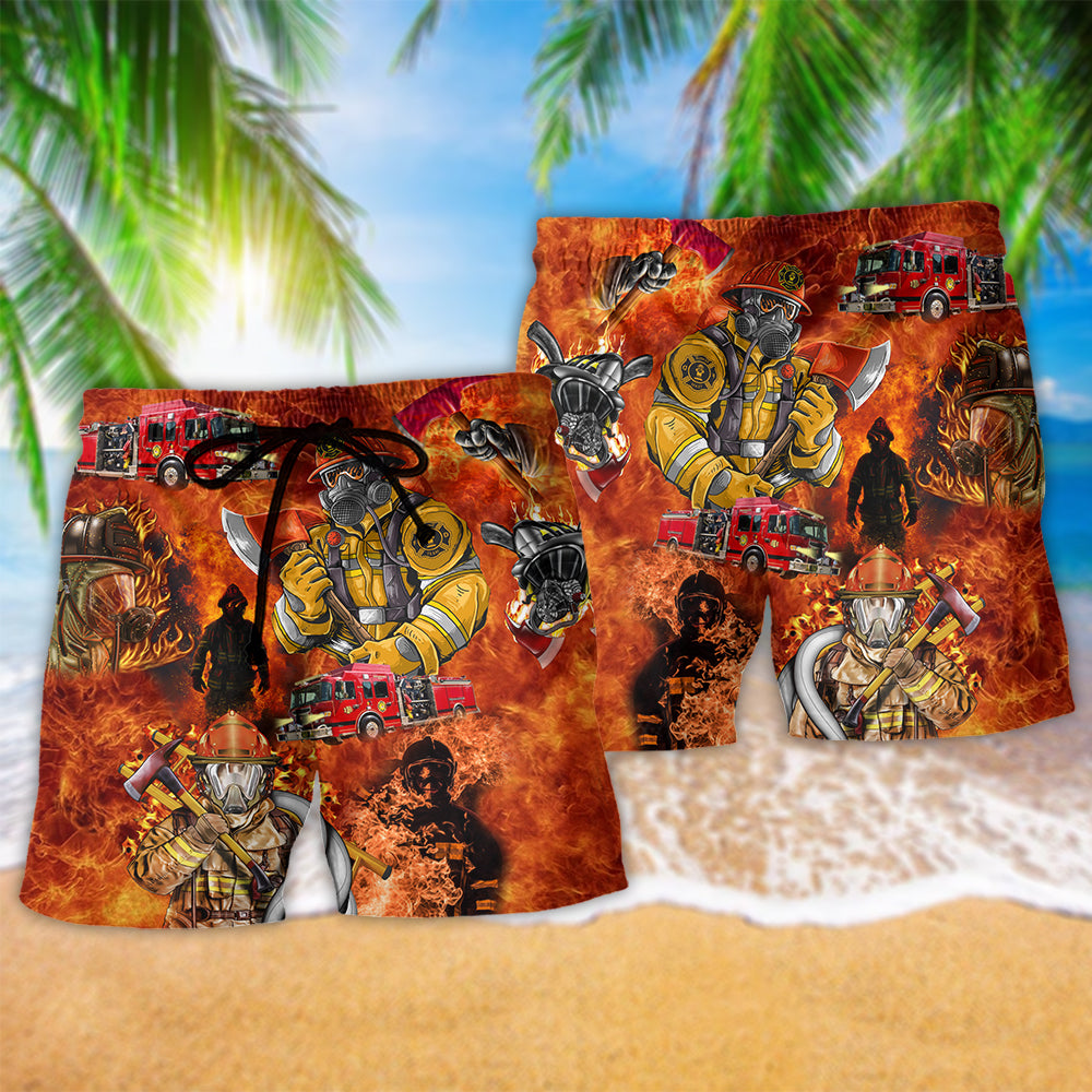 Firefighter The Hotter You Are The Faster We Beach Shorts For Coastal Trips And Casual Comfort