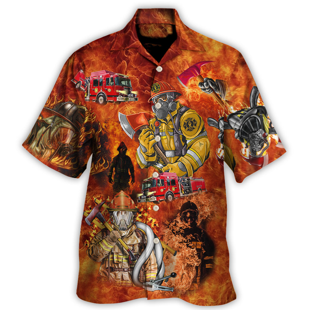 Firefighter Humor Faster Hawaiian Shirt For Summer Events And Casual Outdoor Wear