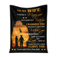 Firefighter To My Husband Fathers Day Flannel Blanket For Cozy Bedroom Sofa Decor