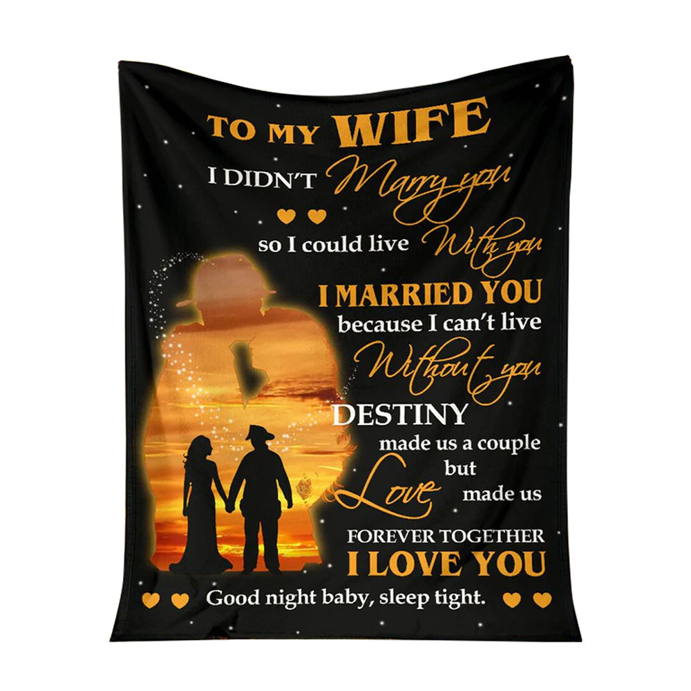 Firefighter To My Husband Fathers Day Flannel Blanket For Cozy Bedroom Sofa Decor