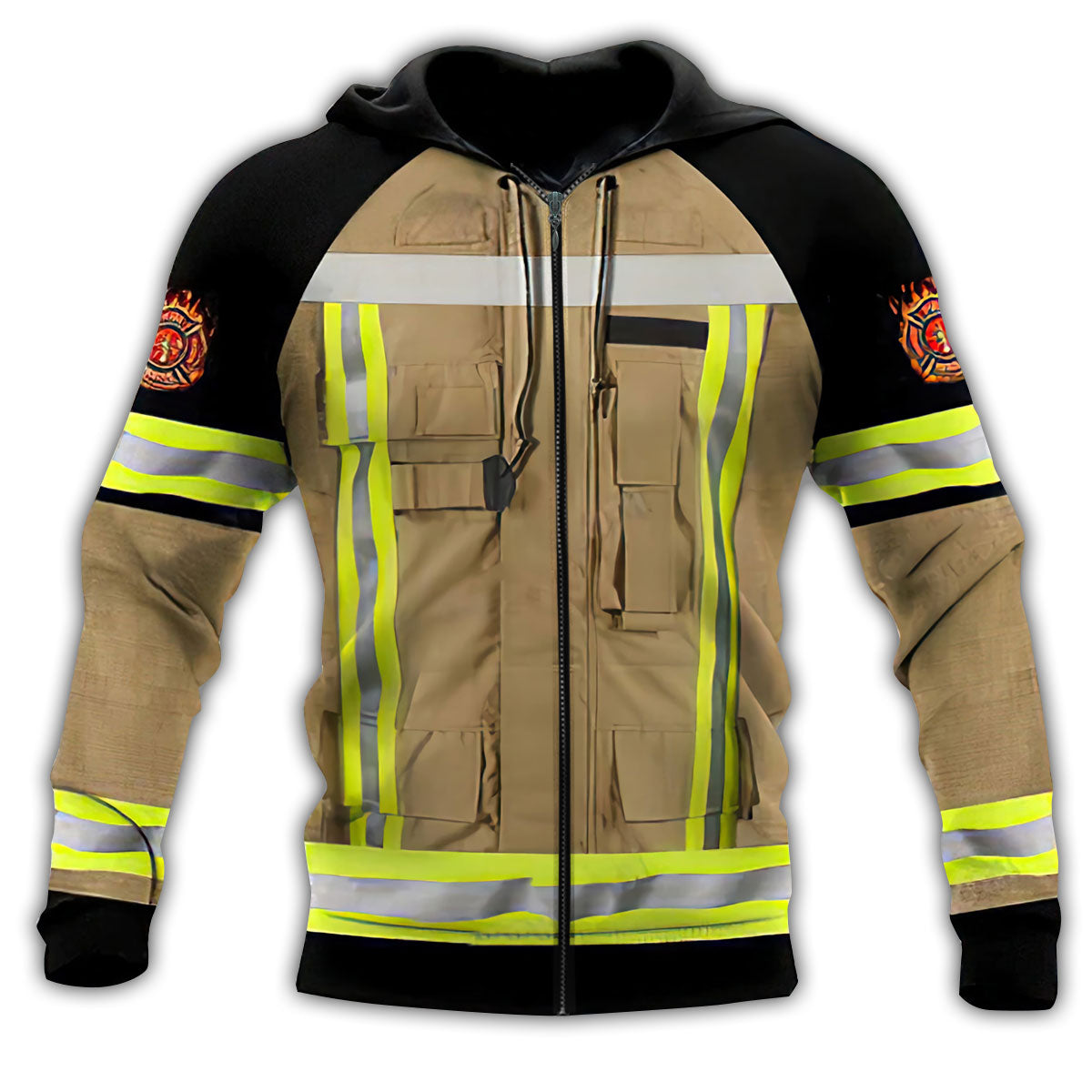 Firefighter Uniform Personalized Hoodie For Service Tribute Gatherings Daily Outfits And Gift Giving