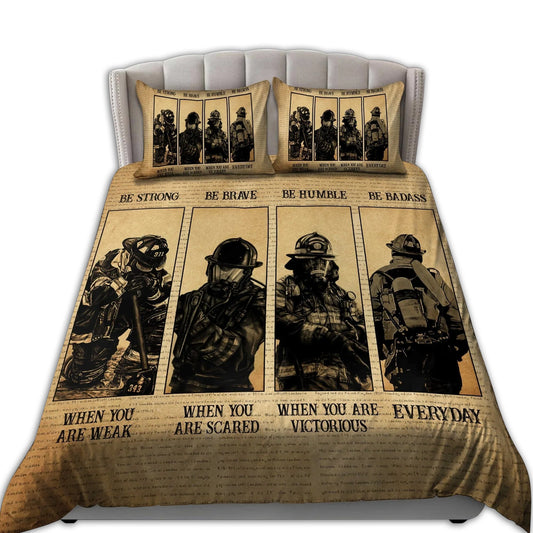 Firefighter Courage Bedding Cover For Firefighter Bedroom Decor