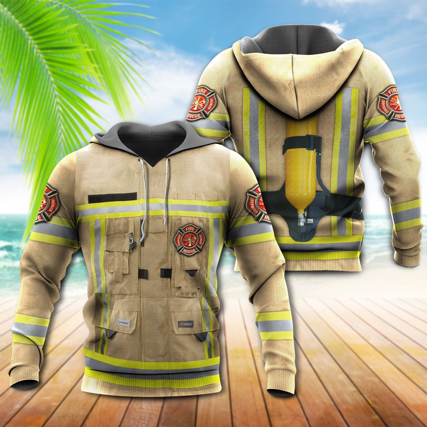 Firefighter Strength Hoodie For Service Tribute Gatherings Daily Outfits And Gift Giving