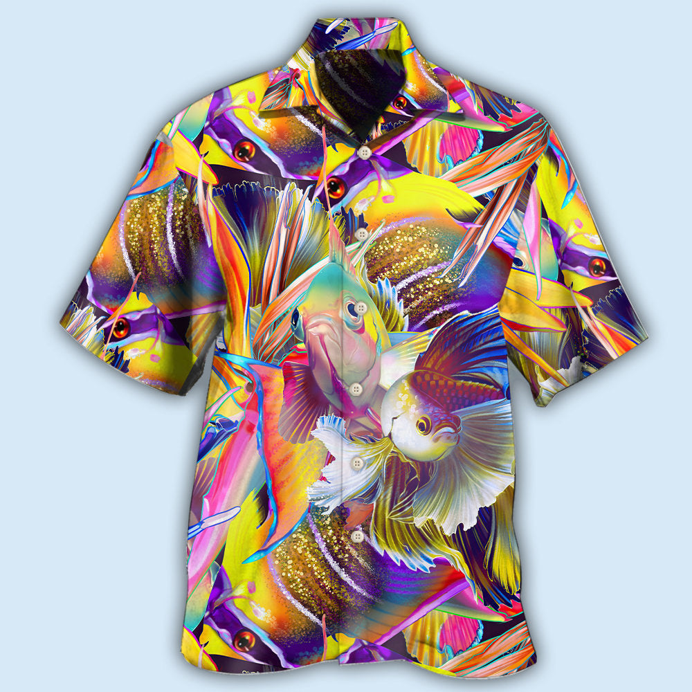 Fish Beautiful Hawaiian Shirt Pattern View For Lightweight Everyday Style