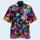 Neon Fish Even Small Hawaiian Shirt Pattern View For Lightweight Everyday Style