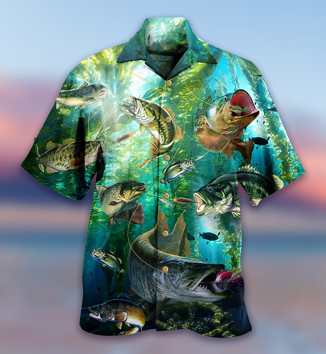 Blue Fishing Worry Less Ocean Hawaiian Shirt For Coastal Adventures And Warm Weather Wear