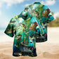 Fish Worry Hawaiian Shirt For Summer Vacation, Beach Travel, And Casual Wear