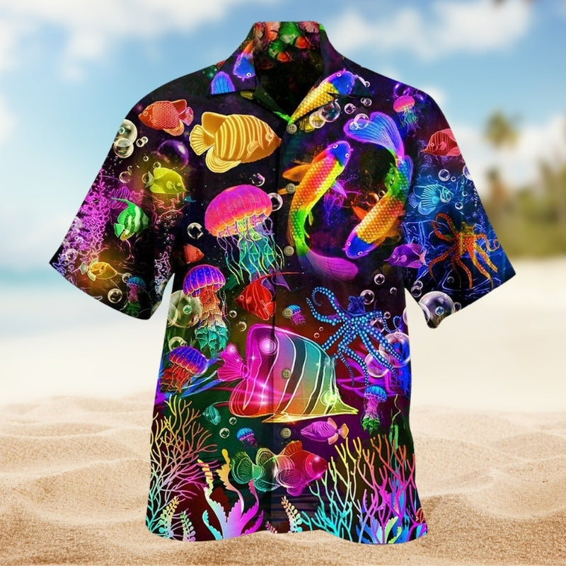 American Independence Fourth Hawaiian Shirt Graphic Artwork Detail For Resort Wear